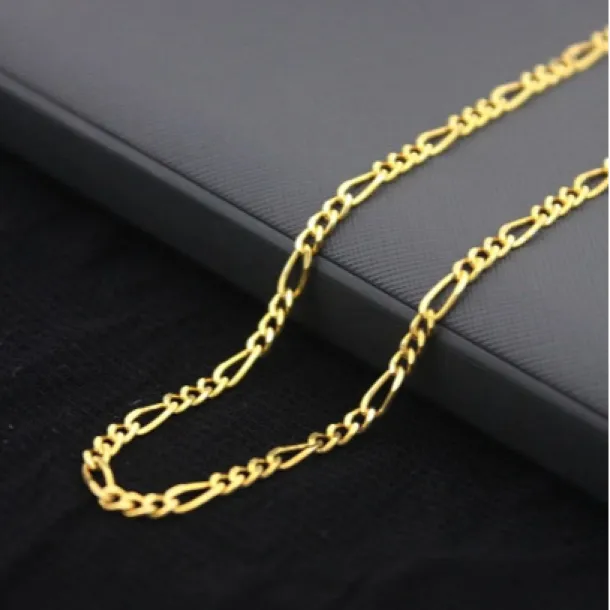 Erkek Gold Renk Sıralı Arpa Zincir Kolye