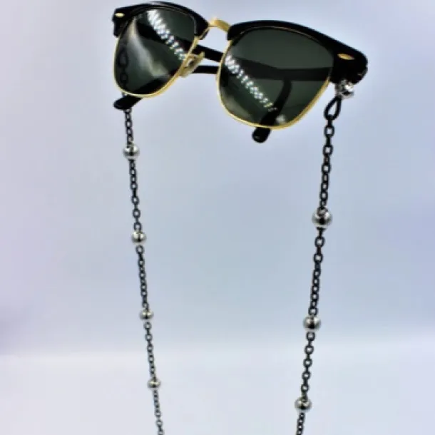 Unisex Siyah Toplu Gözlük Zinciri