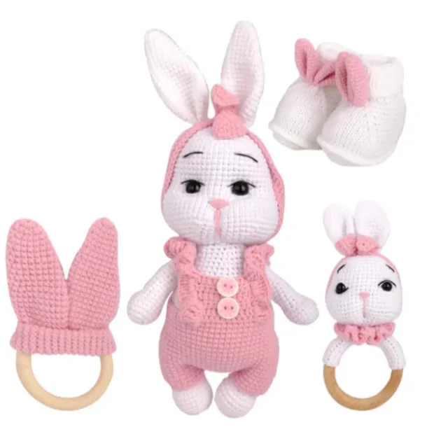 AMİGURUMİ TAVŞAN PAMUK - ANTAMGTVPM1 - Pembe