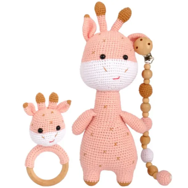 AMİGURUMİ ZÜRAFA KAPİ SET - ANTAMGZRKP1 - Pembe