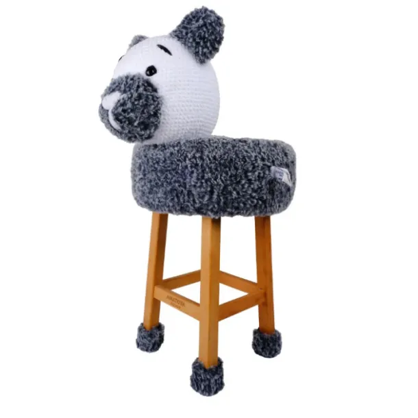 AMİGURUMİ PANDA SANDALYE - ANTAMGPNSND - Siyah-Beyaz